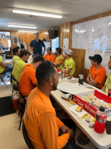 Tom wilderness cabins field crew lunch